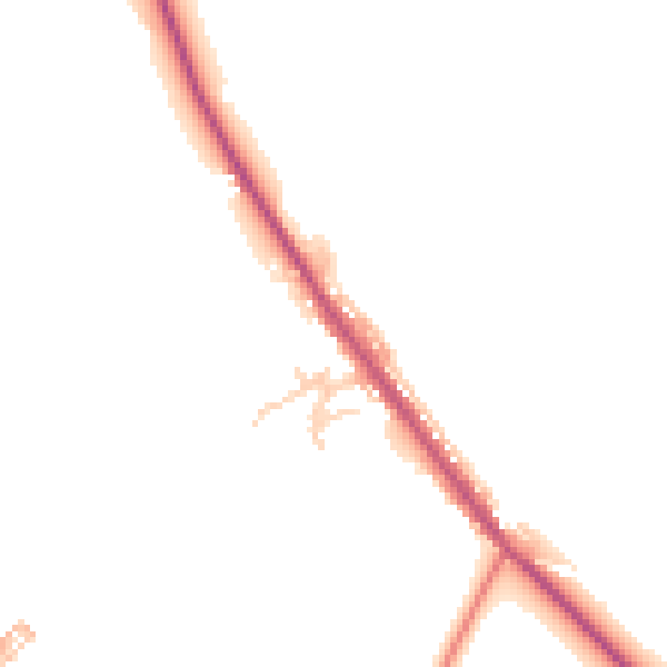 Daytime road noise heatmap for PR6 8DB