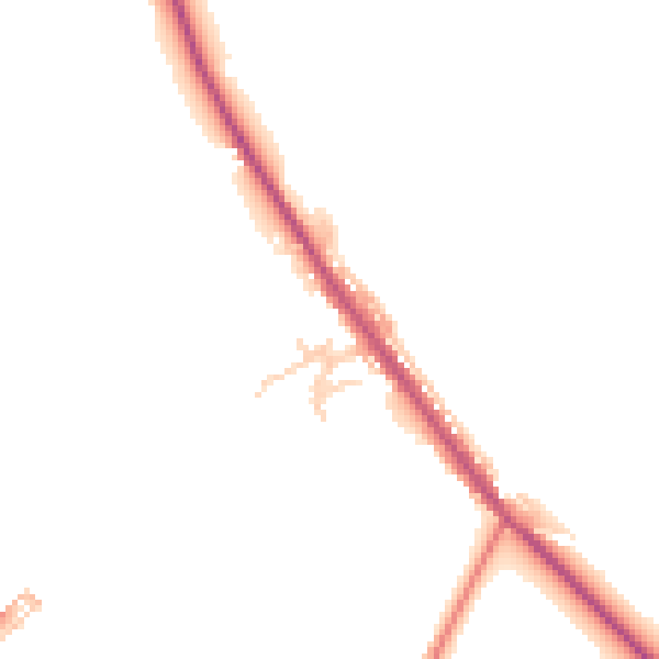 Daytime road noise heatmap for PR6 8DQ