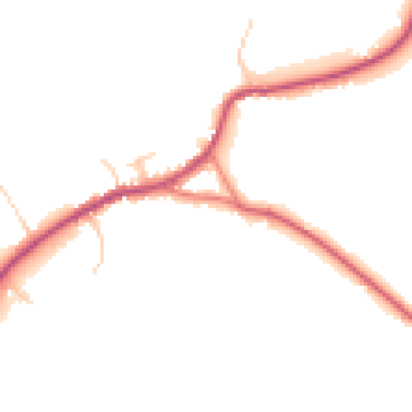 Daytime road noise heatmap for PR6 8JH