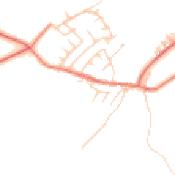 Daytime road noise heatmap for PR6 8QH