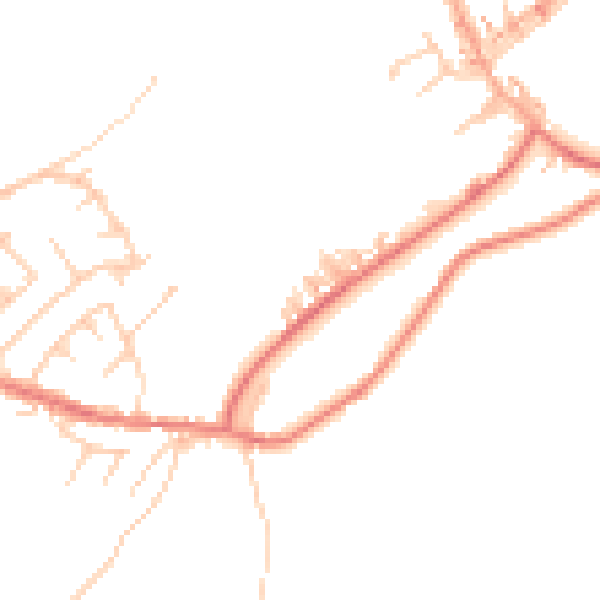 Daytime road noise heatmap for PR6 8RE