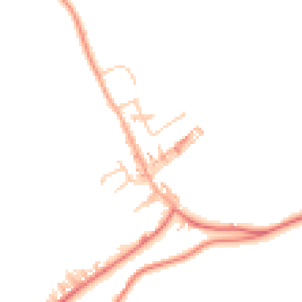 Daytime road noise heatmap for PR6 8SA
