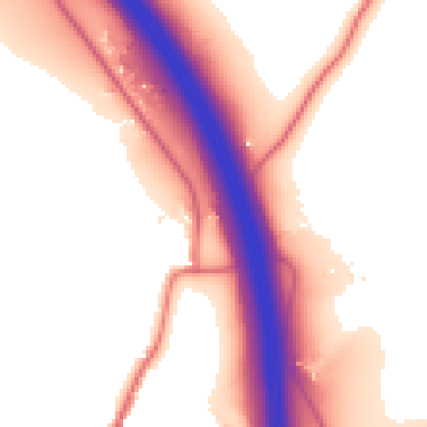 Daytime road noise heatmap for PR6 9EP