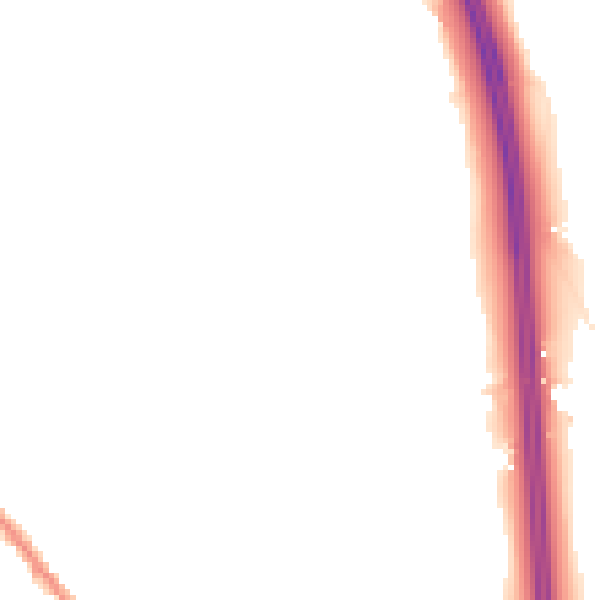 Night-time road noise heatmap for PR6 9ES