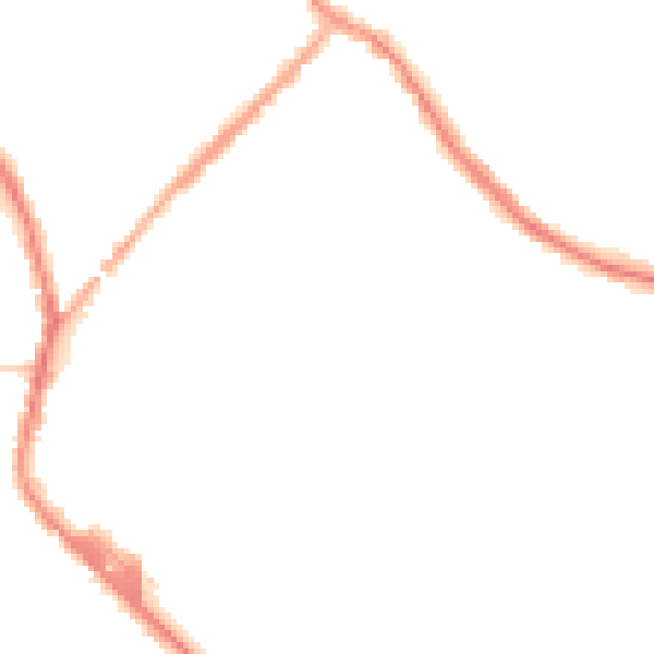 Night-time road noise heatmap for PR6 9FW