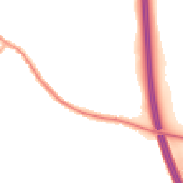 Night-time road noise heatmap for PR6 9HR