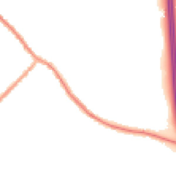 Night-time road noise heatmap for PR6 9LZ