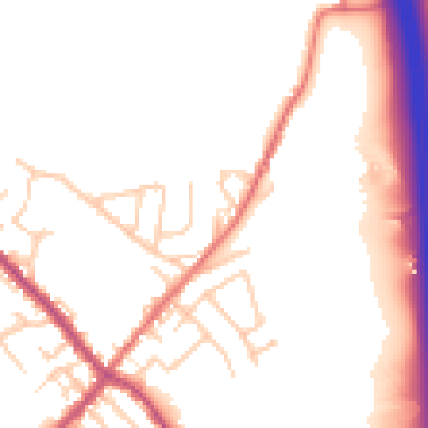 Daytime road noise heatmap for PR6 9PF