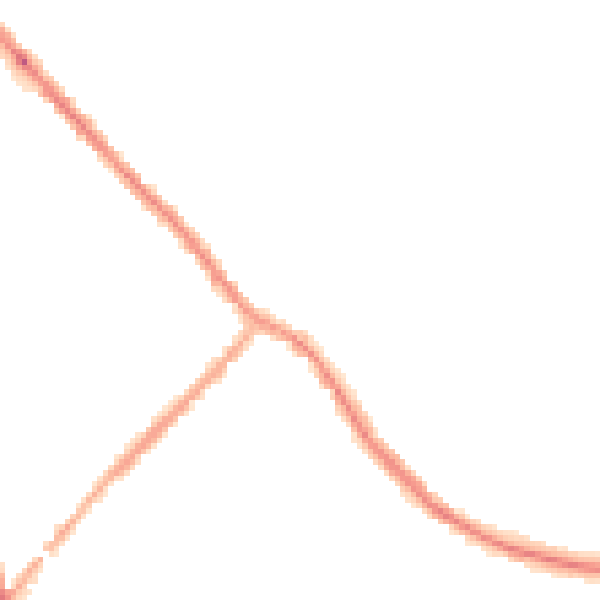 Night-time road noise heatmap for PR6 9PW