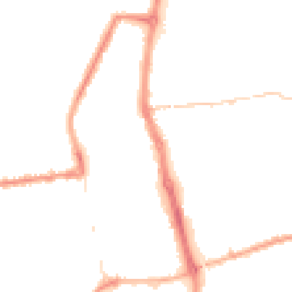 Night-time road noise heatmap for PR7 1AB