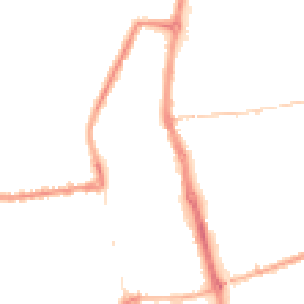 Night-time road noise heatmap for PR7 1AE