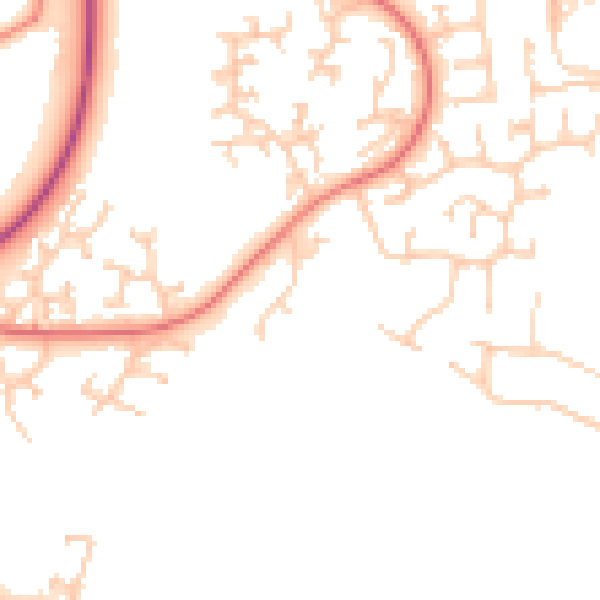 Daytime road noise heatmap for PR7 1AP