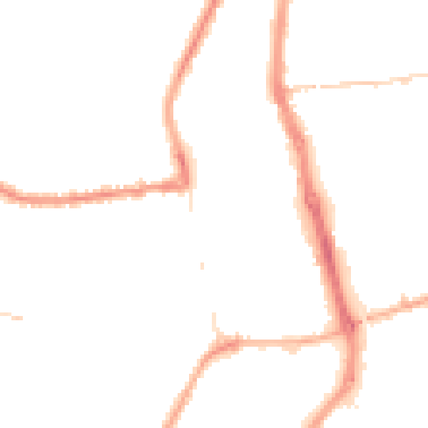 Night-time road noise heatmap for PR7 1BH
