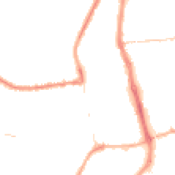 Night-time road noise heatmap for PR7 1BJ