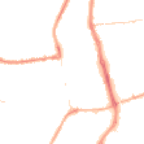 Night-time road noise heatmap for PR7 1BN