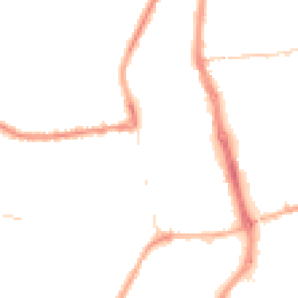 Night-time road noise heatmap for PR7 1BQ