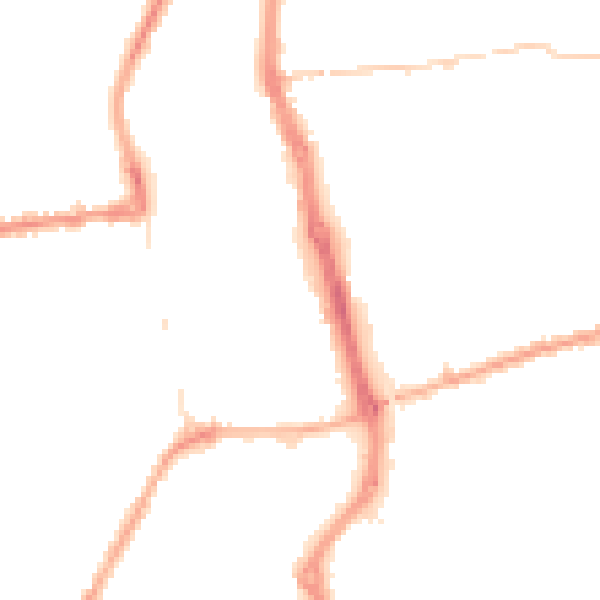 Night-time road noise heatmap for PR7 1BS