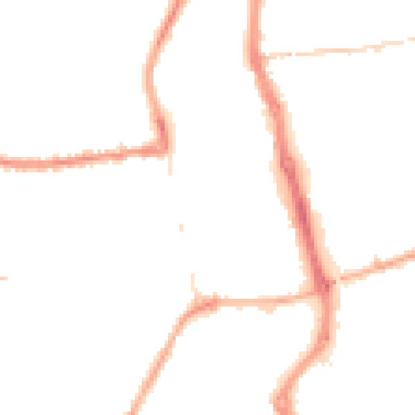 Night-time road noise heatmap for PR7 1BW