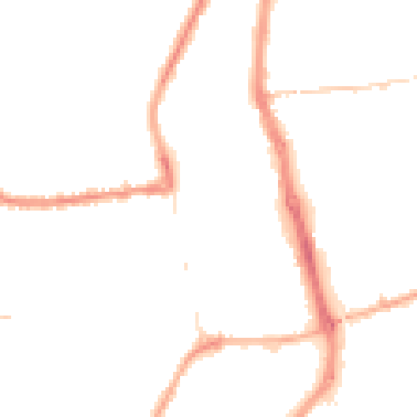 Night-time road noise heatmap for PR7 1DA