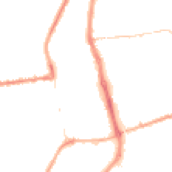 Night-time road noise heatmap for PR7 1DE