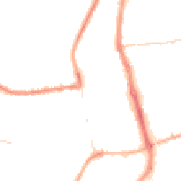 Night-time road noise heatmap for PR7 1DN