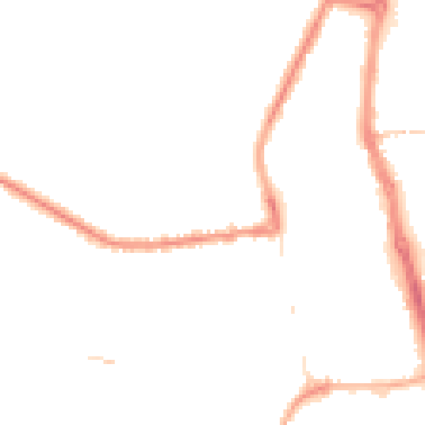 Night-time road noise heatmap for PR7 1DX