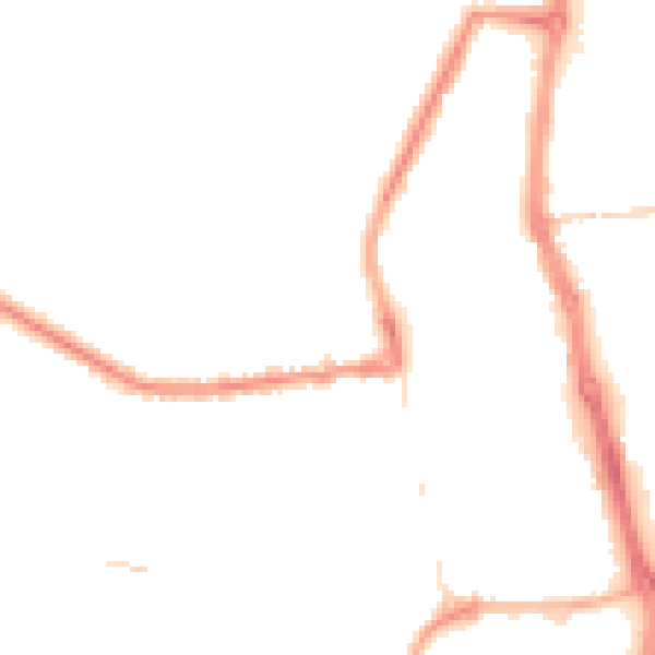 Night-time road noise heatmap for PR7 1DY