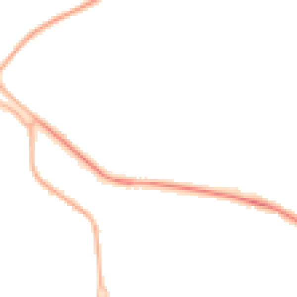 Night-time road noise heatmap for PR7 1ED