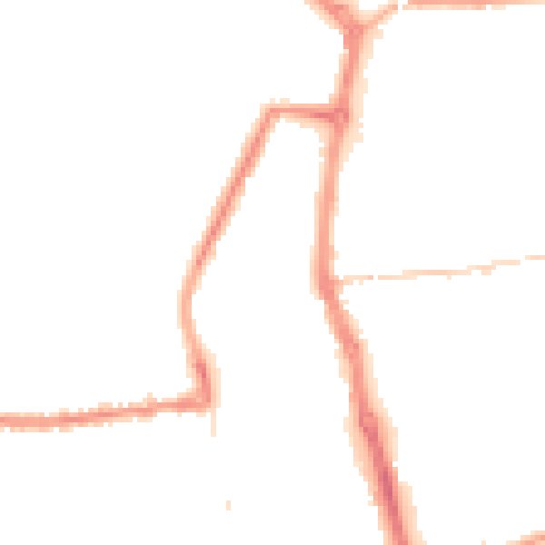 Night-time road noise heatmap for PR7 1EE