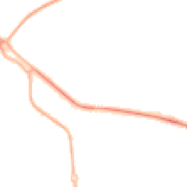 Night-time road noise heatmap for PR7 1EF