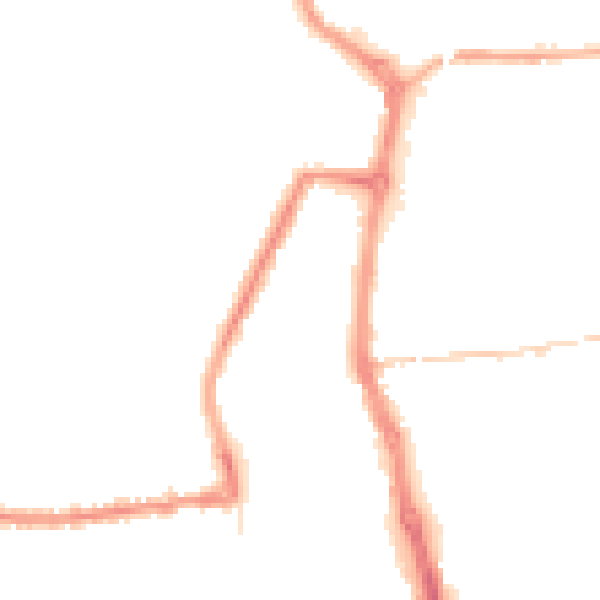 Night-time road noise heatmap for PR7 1EG