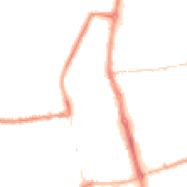 Night-time road noise heatmap for PR7 1EH
