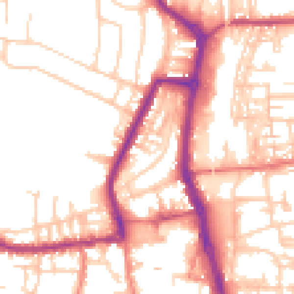 Daytime road noise heatmap for PR7 1ER