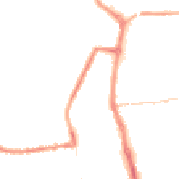 Night-time road noise heatmap for PR7 1ER