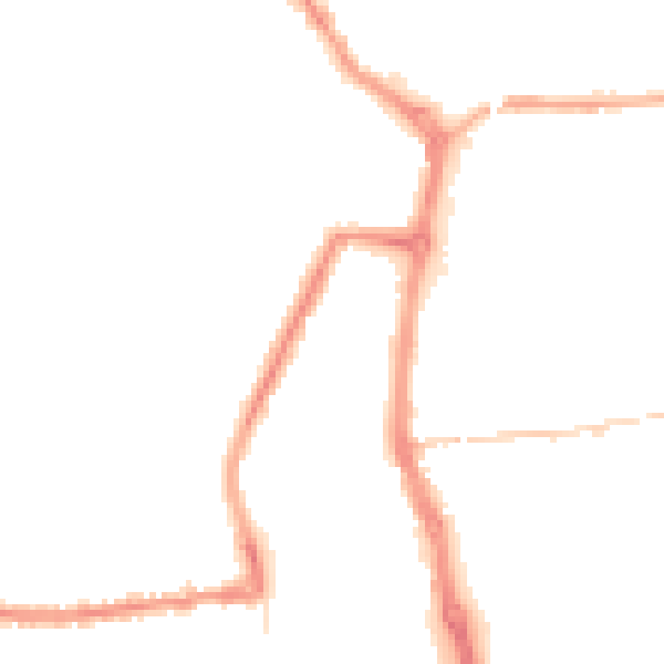Night-time road noise heatmap for PR7 1ES