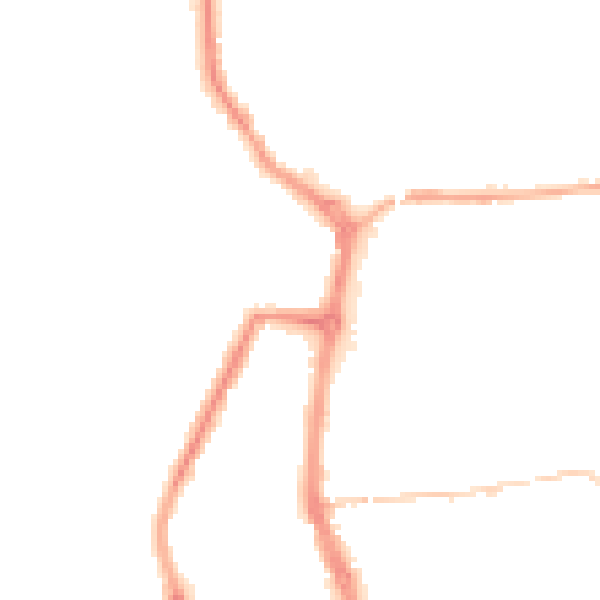 Night-time road noise heatmap for PR7 1EZ