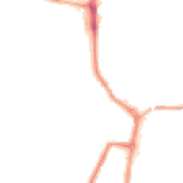 Night-time road noise heatmap for PR7 1FE