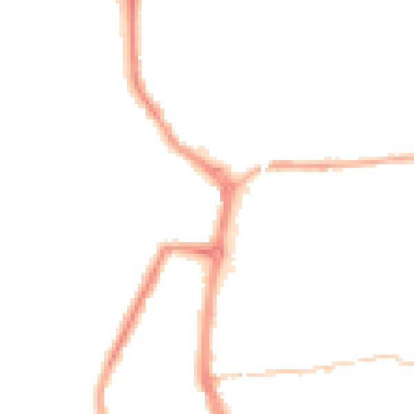 Night-time road noise heatmap for PR7 1HD