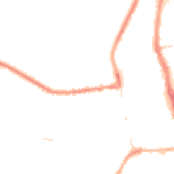 Night-time road noise heatmap for PR7 1HR