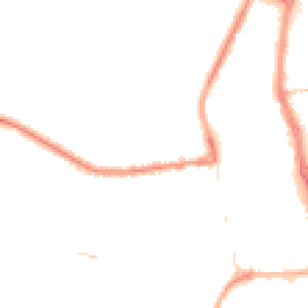 Night-time road noise heatmap for PR7 1JB