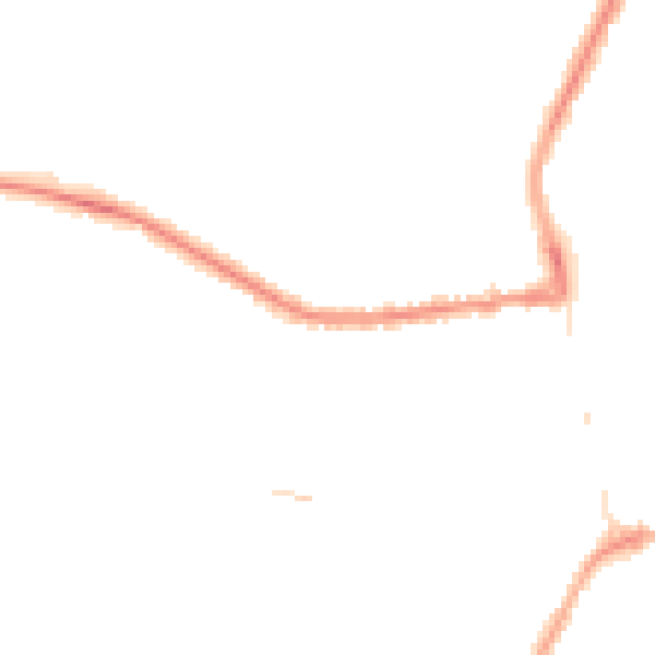 Night-time road noise heatmap for PR7 1LB