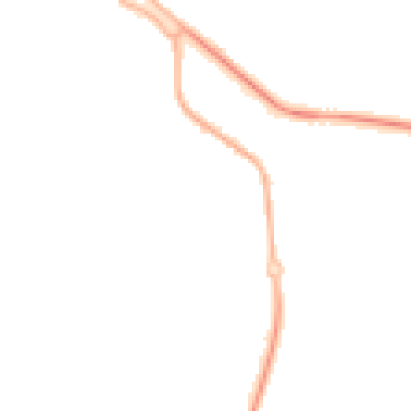 Night-time road noise heatmap for PR7 1NR