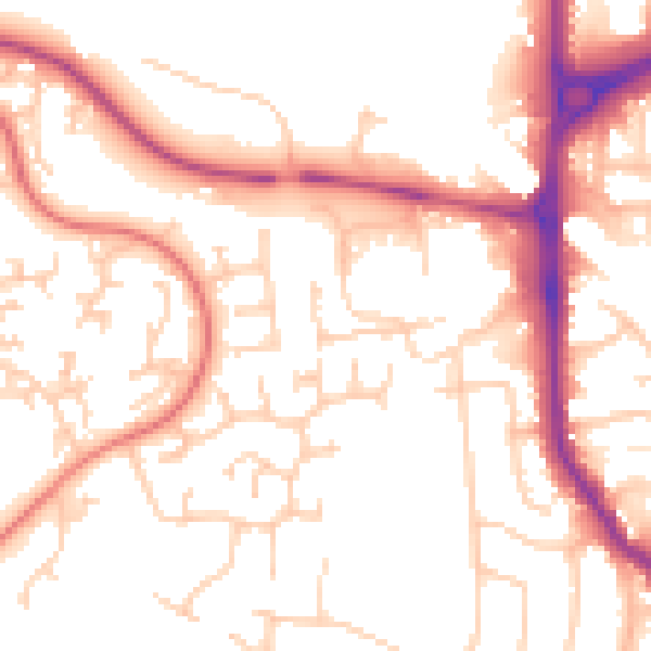 Daytime road noise heatmap for PR7 1PR
