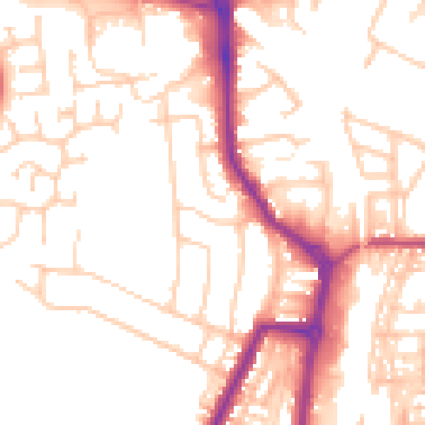Daytime road noise heatmap for PR7 1RJ