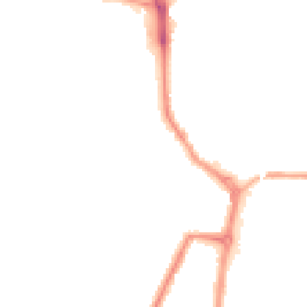 Night-time road noise heatmap for PR7 1RJ