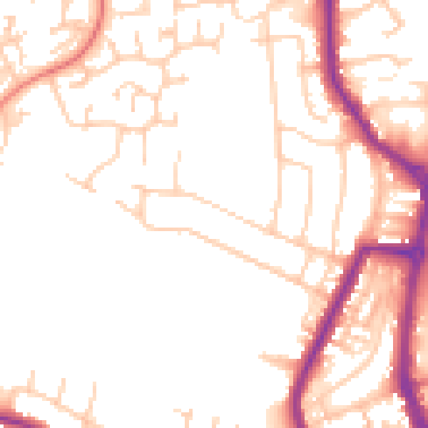 Daytime road noise heatmap for PR7 1RR