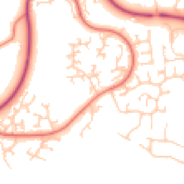 Daytime road noise heatmap for PR7 1TY