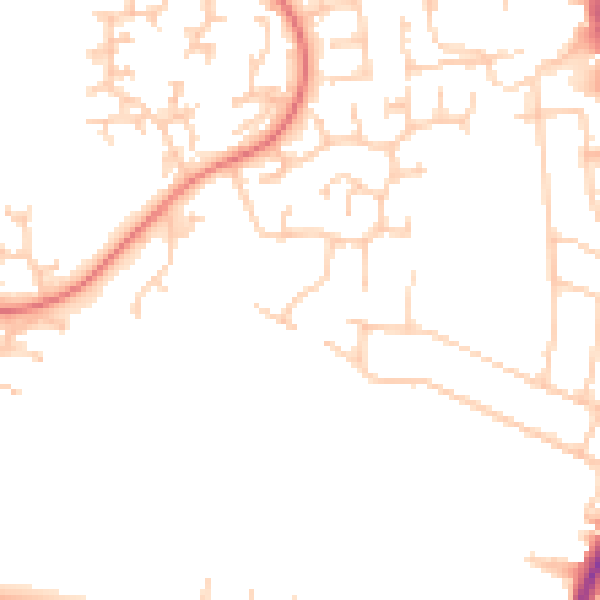 Daytime road noise heatmap for PR7 1UU
