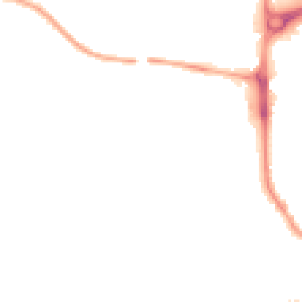 Night-time road noise heatmap for PR7 1XH