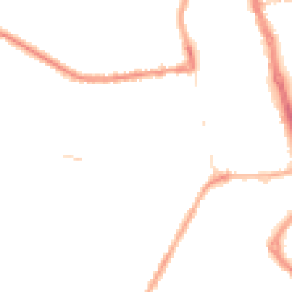Night-time road noise heatmap for PR7 2DA
